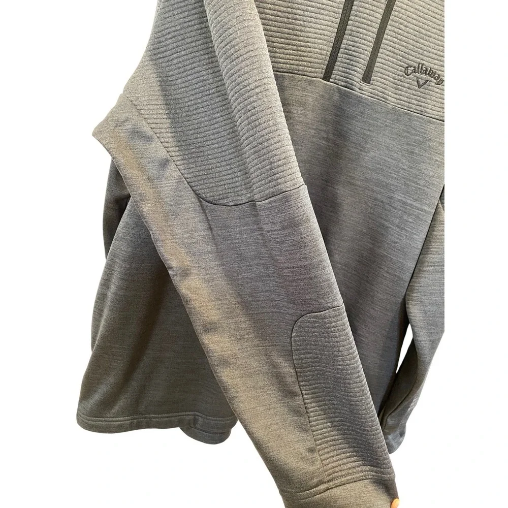 Callaway Mens Opti-Dri 1/4 Zip Pullover XL Gray Fleece‎ Lined Golf Jacket